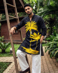 Palm Oasis Black Zipper Kurta