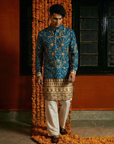 Jaigarh Festive Blue Ganganagery Kurta