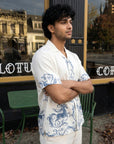 Shadow Crest Relaxed Fit Cuban Shirt