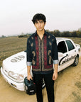 Crimson Paisley Oxford Collar Shirt