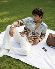 Dune Geometry Oxford Collar Shirt