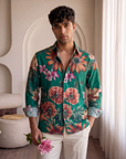 Botanical Green Oxford Collar Shirt