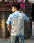 Arctic Panther Printed Cuban Collar Shirt