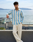 Beach Blue Striped Oxford Shirt