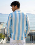 Beach Blue Striped Oxford Shirt