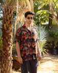 Leopard Midnight Leaflet - Russian Silk- Oversize Shirt For Men