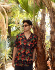 Leopard Midnight Leaflet - Russian Silk- Oversize Shirt For Men