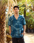 Beach Tiger - Silk - Hawaiin Collar OS Shirt For Men