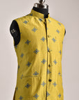 Nilay Yellow - Silk - Bandi