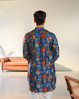 Jual Elephant Blue - Russian Silk - Ganganagry Kurta For Men