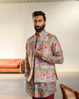 Versace Home - Russian Silk- Kurta Bandi Set For Men