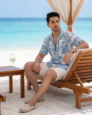 Porcelain White Relaxed Fit Cuban Shirt