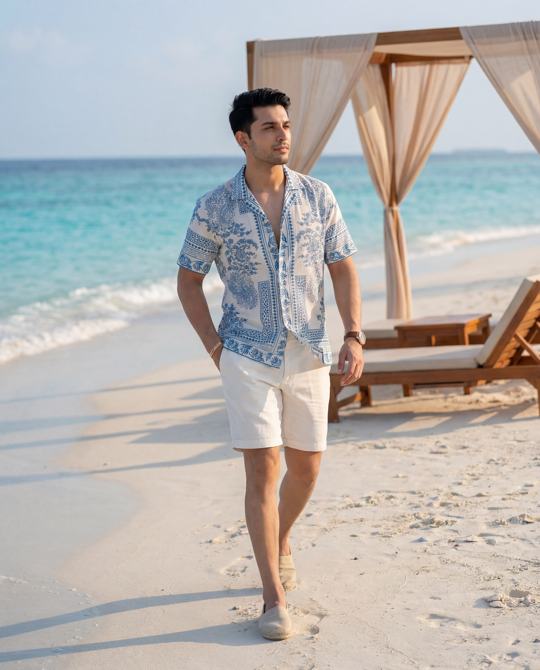 Porcelain White Relaxed Fit Cuban Shirt