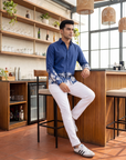 The Carbon Flora Blue Oxford Collar Shirt