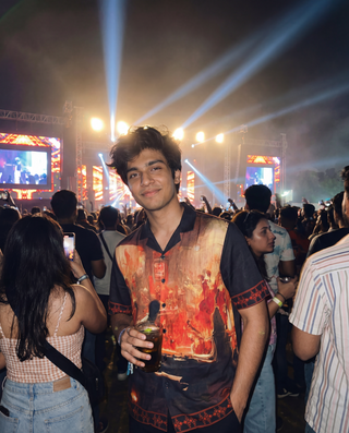Artistic Print Relaxed Fit Cuban Shirt