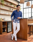 The Carbon Flora Blue Oxford Collar Shirt