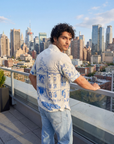 The Blue Facade Relaxed Fit Cuban  Shirt