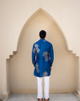 Floral Bliss Blue Ganganagery Kurta