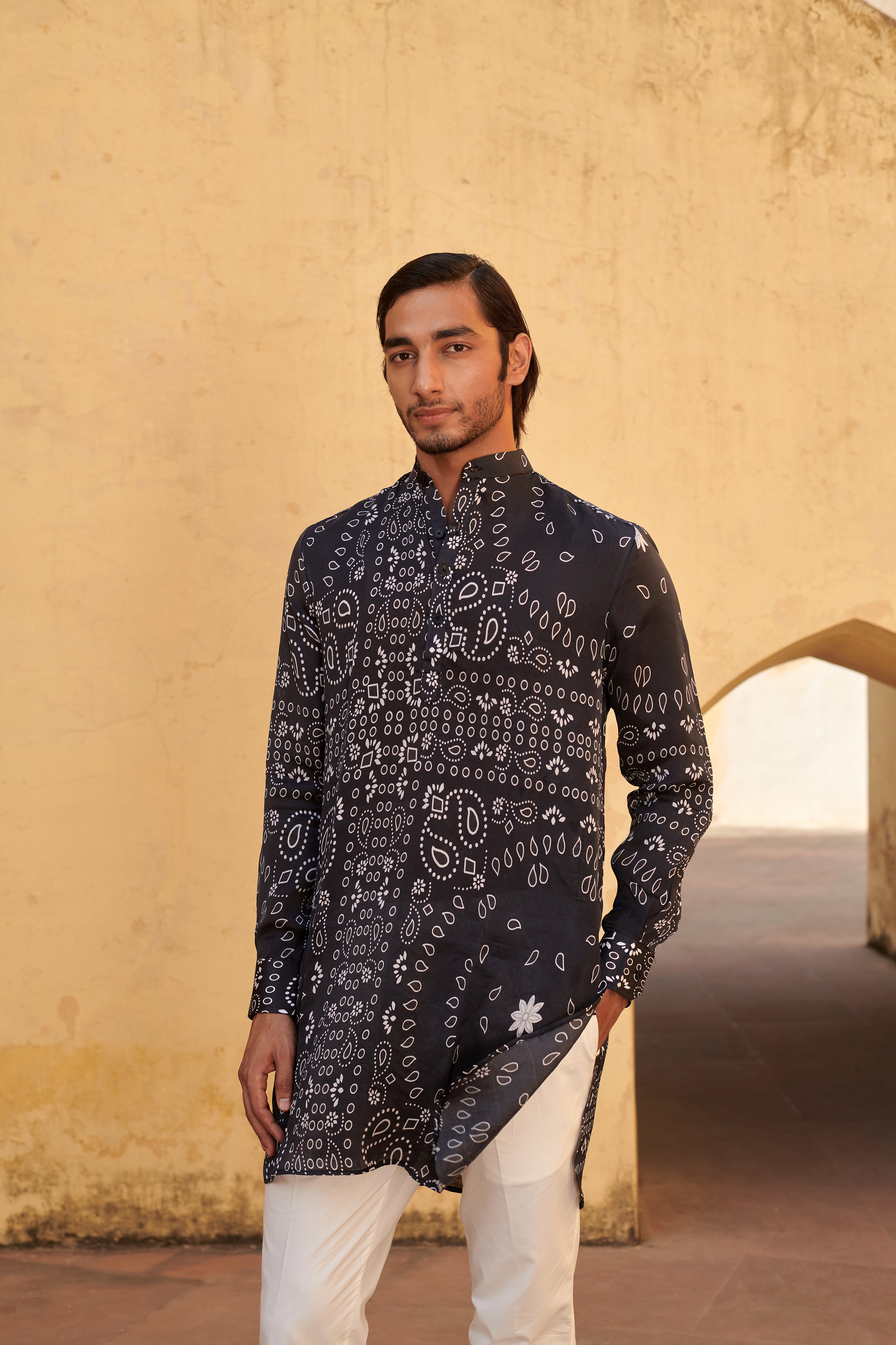 Black Bandana Ganganagery Kurta