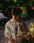 Green Leaf Floral Oversize Shirt