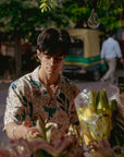 Green Leaf Floral Oversize Shirt