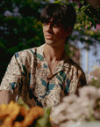 Green Leaf Floral Oversize Shirt