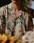 Green Leaf Floral Oversize Shirt