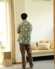 Azure Botanica Oversized Hawaiian Collar Shirt