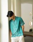 Midnight Monarch Green Relaxed Fit  Collar Shirt