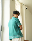 Midnight Monarch Green Relaxed Fit  Collar Shirt