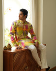 Spring Bloom Green Ganganagry Kurta