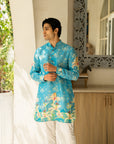 Aqua Blossom Ganganagery Kurta