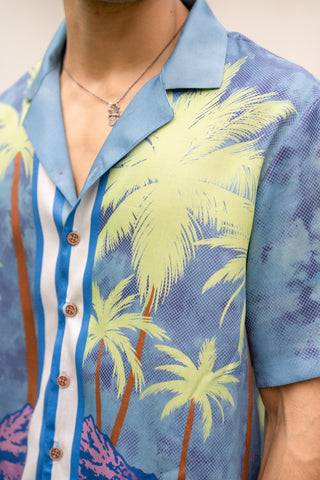 Coastal Breeze Relaxed Fit Cuban Shirt