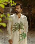 Palm Oasis Zipper Kurta