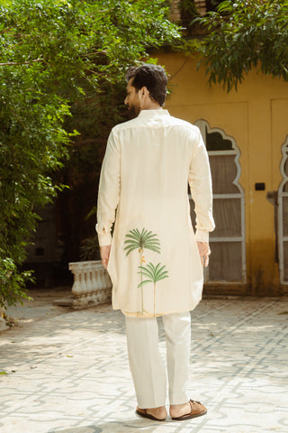 Palm Oasis Zipper Kurta