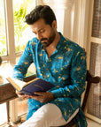 Cerulean Petal Ganganagery Kurta