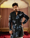 Bird Branch Blue Ganganery Kurta