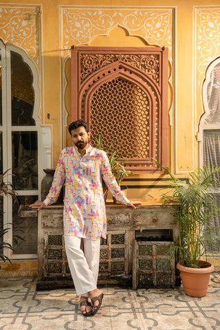 Pastel Vista Ganganagery Kurta