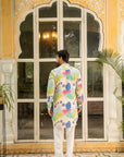 Spring Bloom Blue Ganganagry Kurta