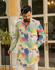 Spring Bloom Blue Ganganagry Kurta
