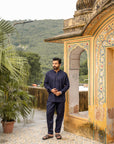 Navy Terrain Mandarin Cord Set