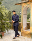 Navy Terrain Mandarin Cord Set
