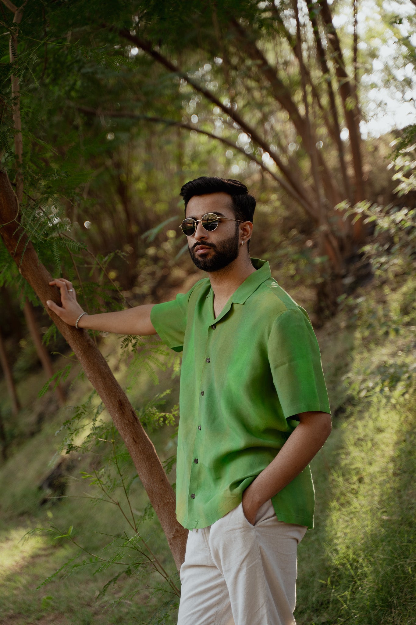 Ombre Green Oversize Shirt