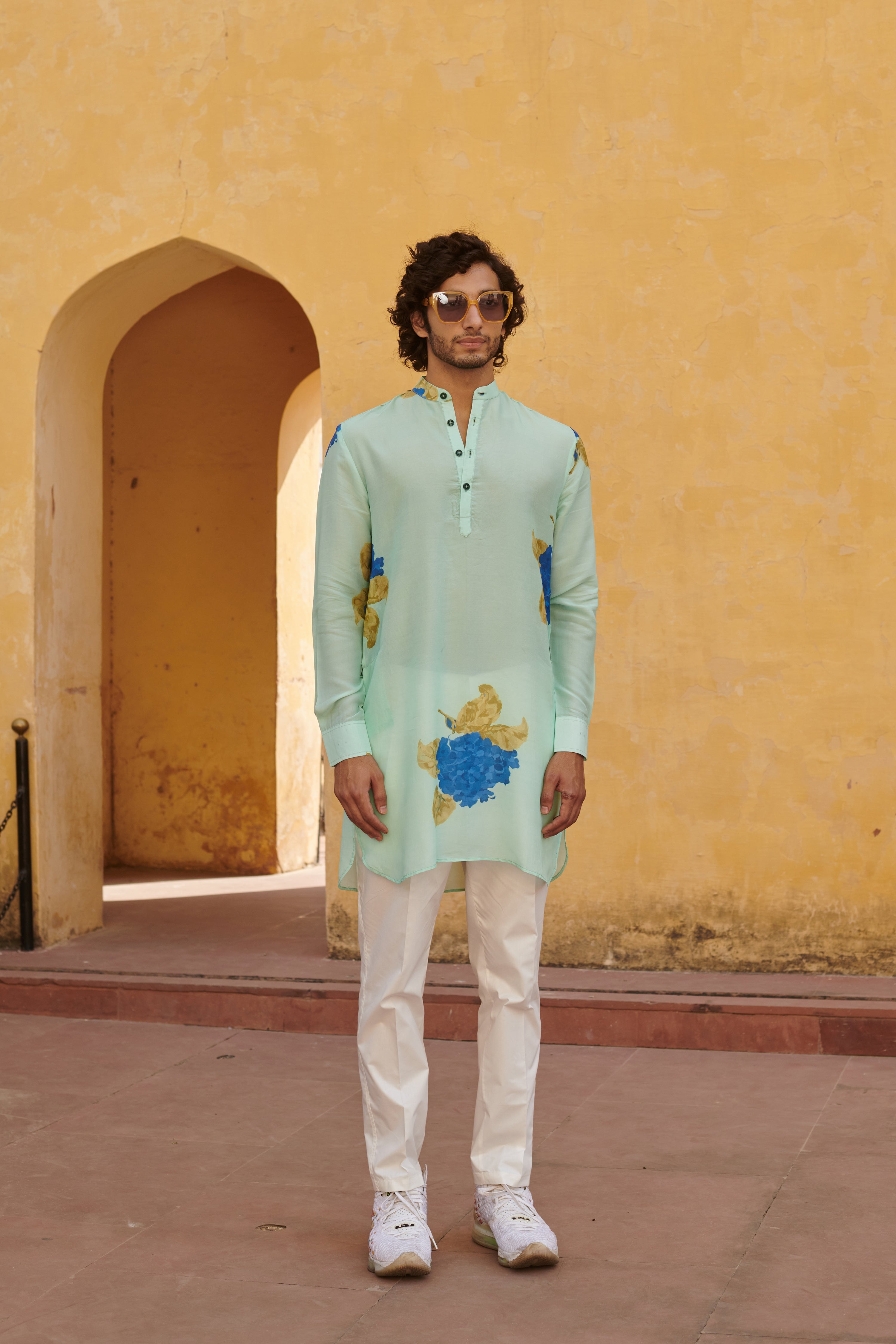 Freesia Blue Ganganagery Kurta