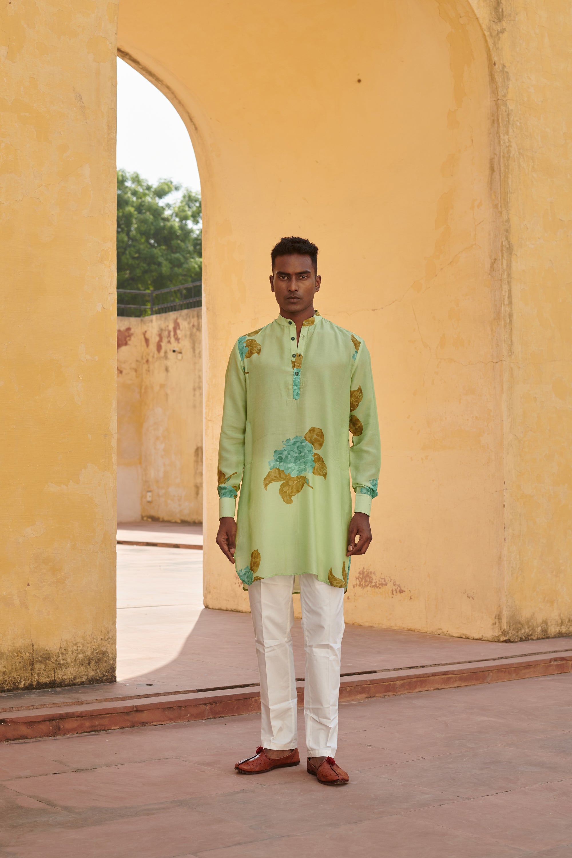 Freesia Green Ganganagery kurta
