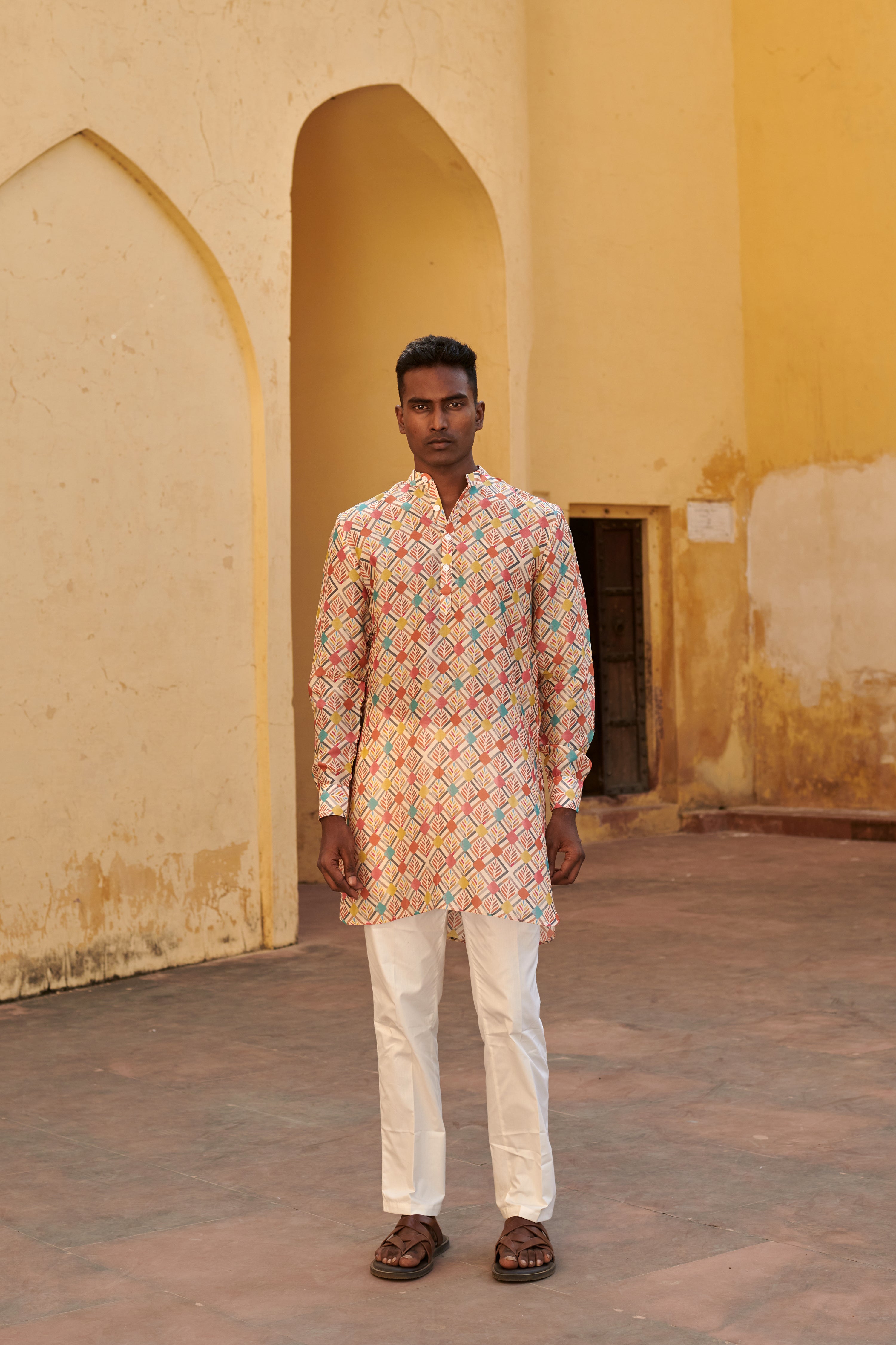 Lozenge Multicolor Ganganagery Kurta