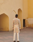 Crewel Cream Ganganagery Kurta