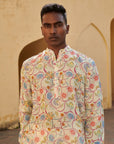 Crewel Cream Ganganagery Kurta