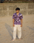 Violet Storm Relaxed Fit Cuban  Shirt