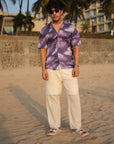 Violet Storm Relaxed Fit Cuban  Shirt